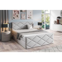 Continental bed Koro with bedding storage, fabric Fancy 83