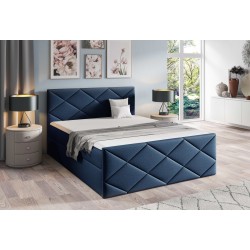 Continental bed Koro with bedding storage, fabric Fancy 79