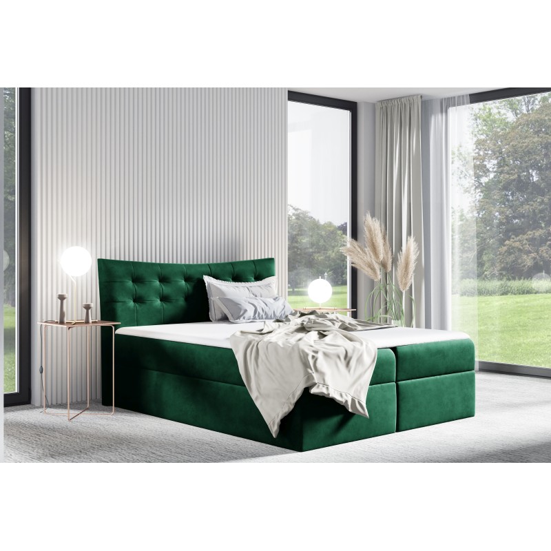 Continental bed Yano with bedding storage fabric Kronos 19 Continental bed Yano with bedding storage fabric Kronos 19