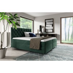 Continental bed Lexio with a bedding container, fabric Magic Velvet 2292