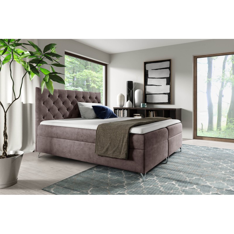 Lexio continental bed with a bedding storage in Fresh 4 fabric Lexio continental bed with a bedding storage in Fresh 4 fabric