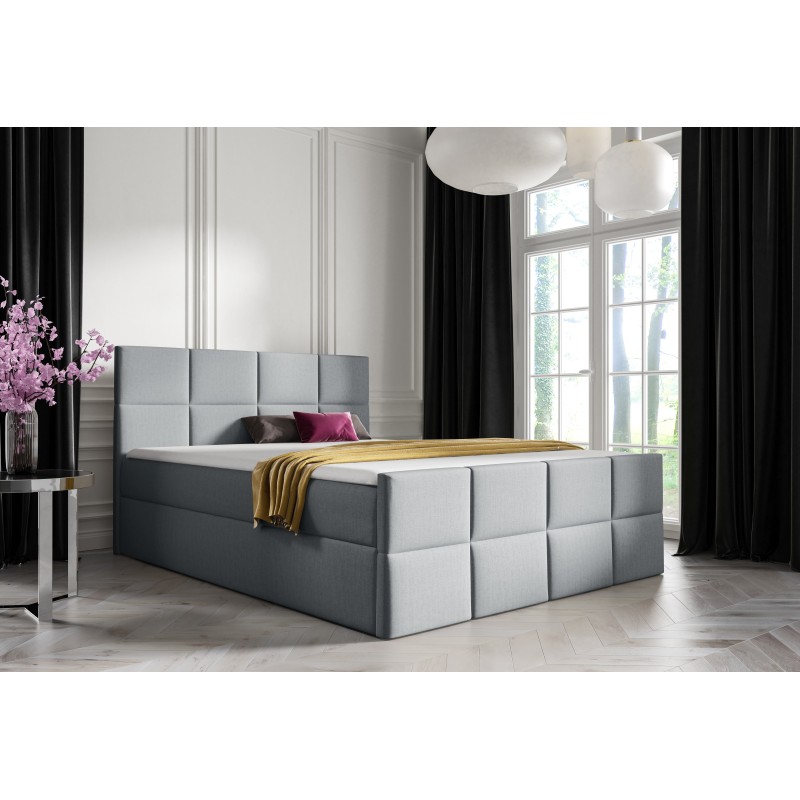 Mivaro continental bed with bedding storage fabric Monolith 84 Mivaro continental bed with bedding storage fabric Monolith 84