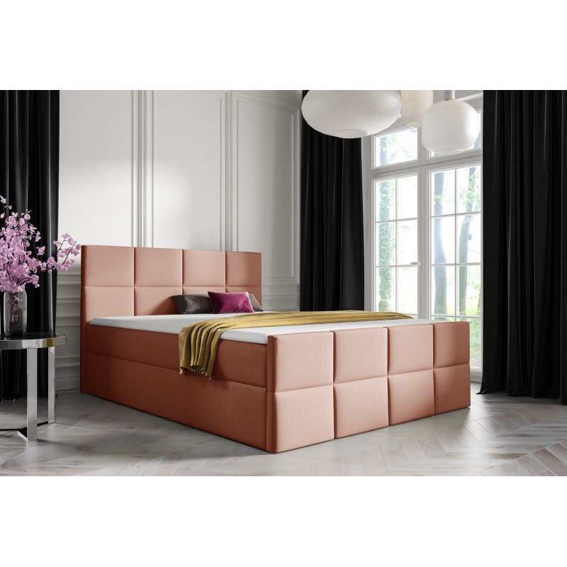 Cama continental Mivaro con contenedor para ropa de cama tela Monolith 61 Cama continental Mivaro con contenedor para ropa de cama tela Monolith 61