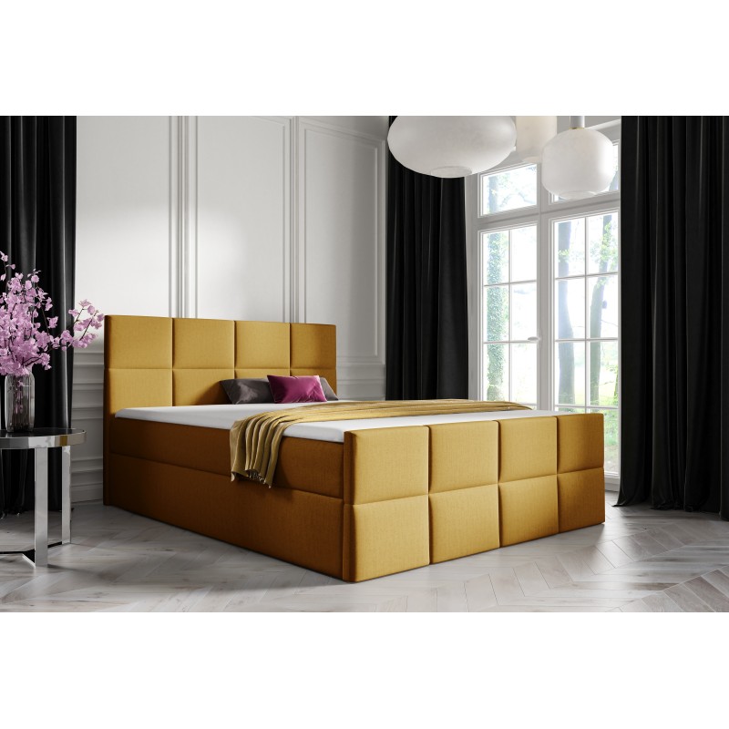 Mivaro continental bed with bedding storage in Monolith 48 fabric Mivaro continental bed with bedding storage in Monolith 48 fabric