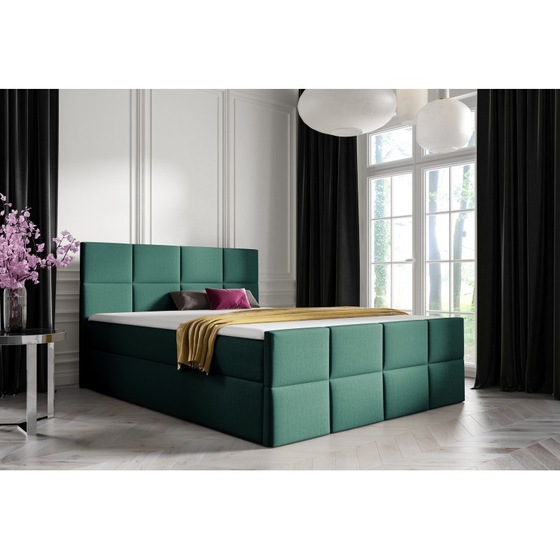Mivaro continental bed with bedding storage, fabric Monolith 37 Mivaro continental bed with bedding storage, fabric Monolith 37