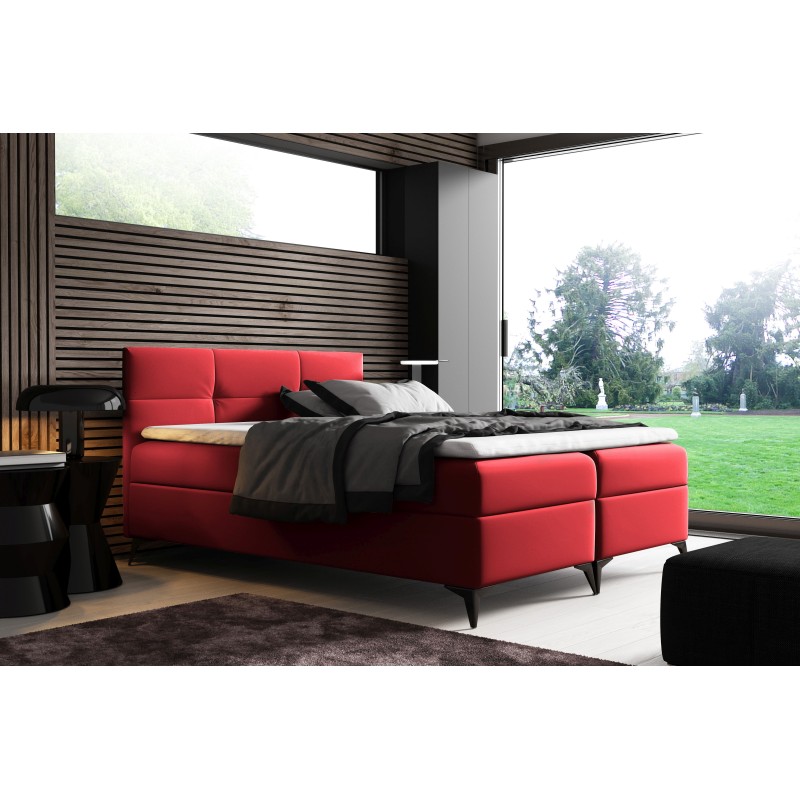 Santos continental bed with bedding storage, fabric Soft 10 Santos continental bed with bedding storage, fabric Soft 10