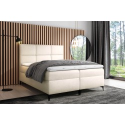 Qurio continental bed with bedding storage, fabric Magic Velvet 2256
