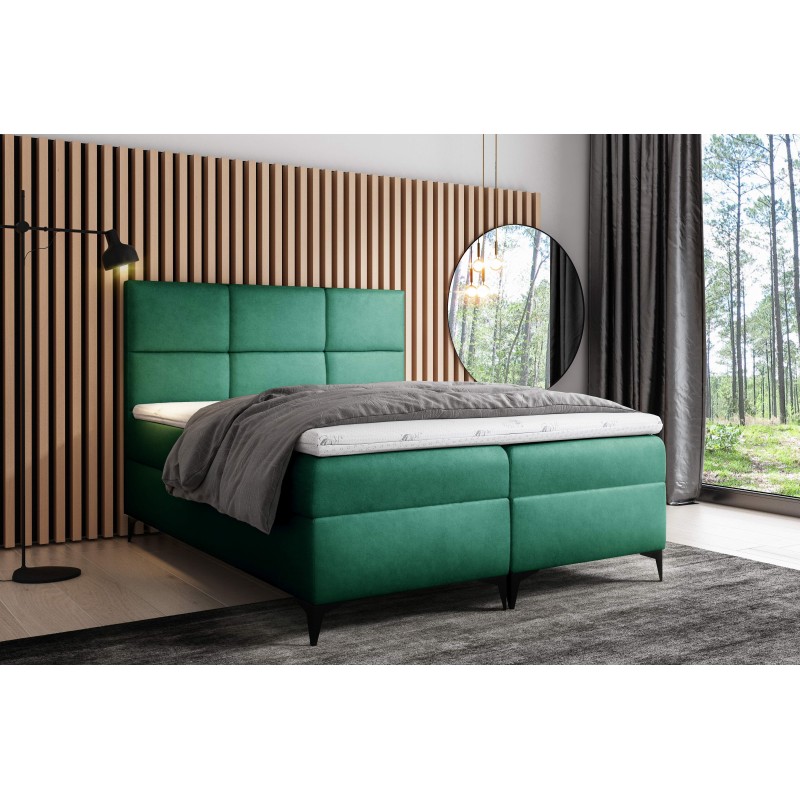 Qurio continental bed with a bedding container, fabric Magic Velvet 2225 Qurio continental bed with a bedding container, fabric Magic Velvet 2225