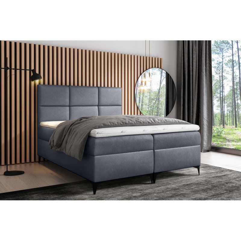 Continental bed Qurio with bedding storage, Fancy 90 fabric Continental bed Qurio with bedding storage, Fancy 90 fabric