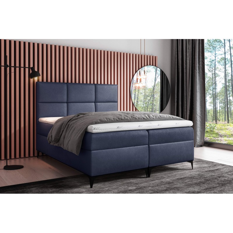 Continental bed Qurio with a bedding container, fabric Fancy 79