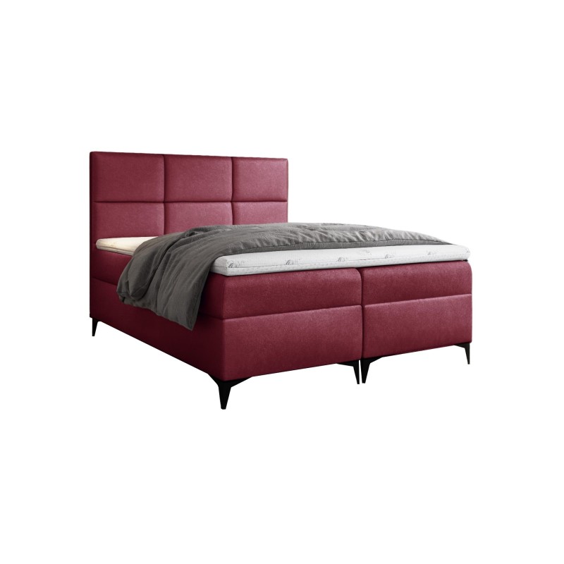 Qurio continental bed with a storage container for bedding in Fancy 59 fabric Qurio continental bed with a storage container for bedding in Fancy 59 fabric