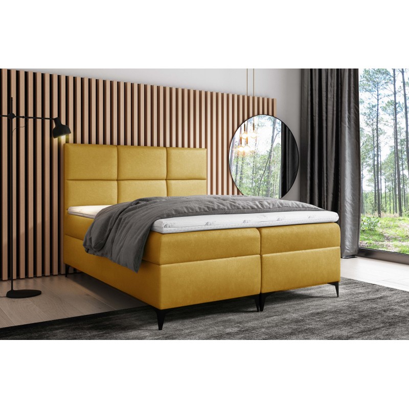 Continental bed Qurio with a bedding storage in Fancy 48 fabric Continental bed Qurio with a bedding storage in Fancy 48 fabric