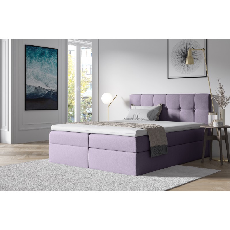 Continental bed Fano with storage for bedding, fabric Soro 65 Continental bed Fano with storage for bedding, fabric Soro 65