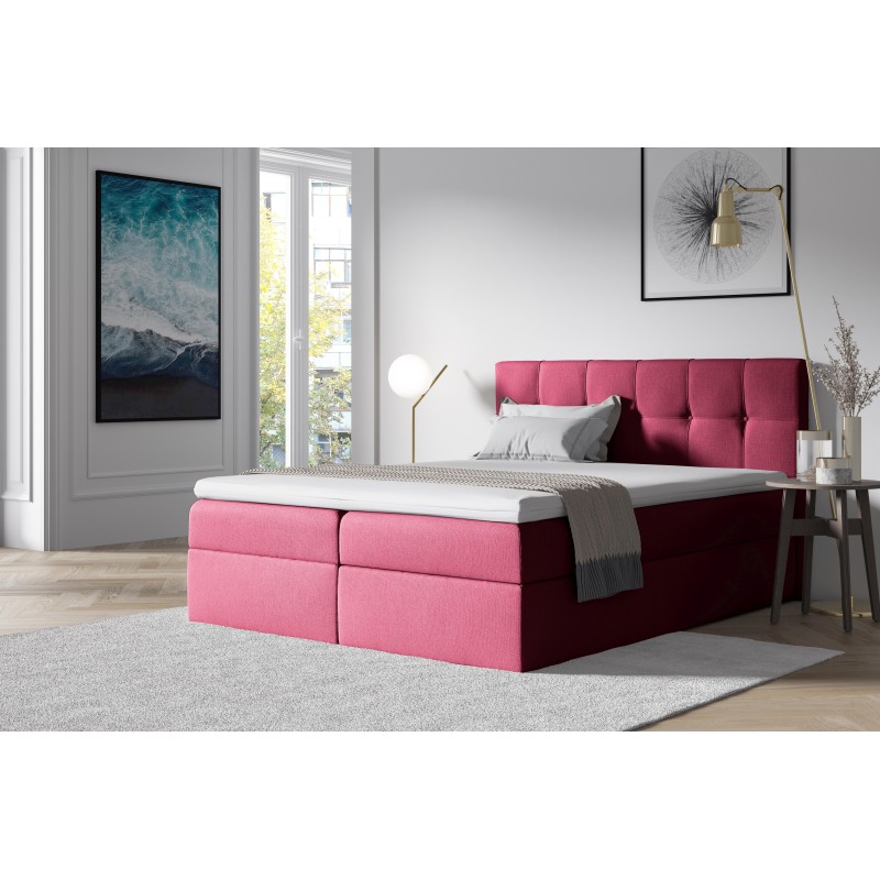 Continental bed Fano with a bedding container, fabric Soro 60 Continental bed Fano with a bedding container, fabric Soro 60