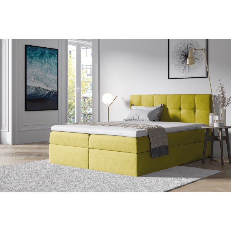 Fano continental bed with bedding storage, fabric Soro 40 Fano continental bed with bedding storage, fabric Soro 40