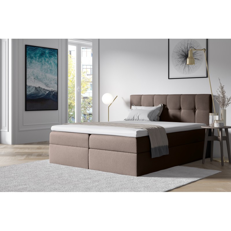 Continental bed Fano with bedding storage fabric Soro 28