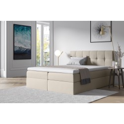 Fano continental bed with a storage container for bedding, fabric Soro 21