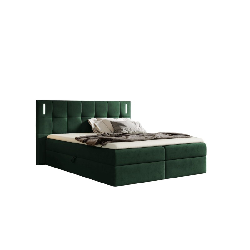 Valdi continental bed with sensory lighting, fabric Fresh 13 Valdi continental bed with sensory lighting, fabric Fresh 13