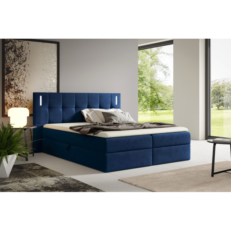 Valdi continental bed with sensor lighting Fabric Fresh 11 Valdi continental bed with sensor lighting Fabric Fresh 11
