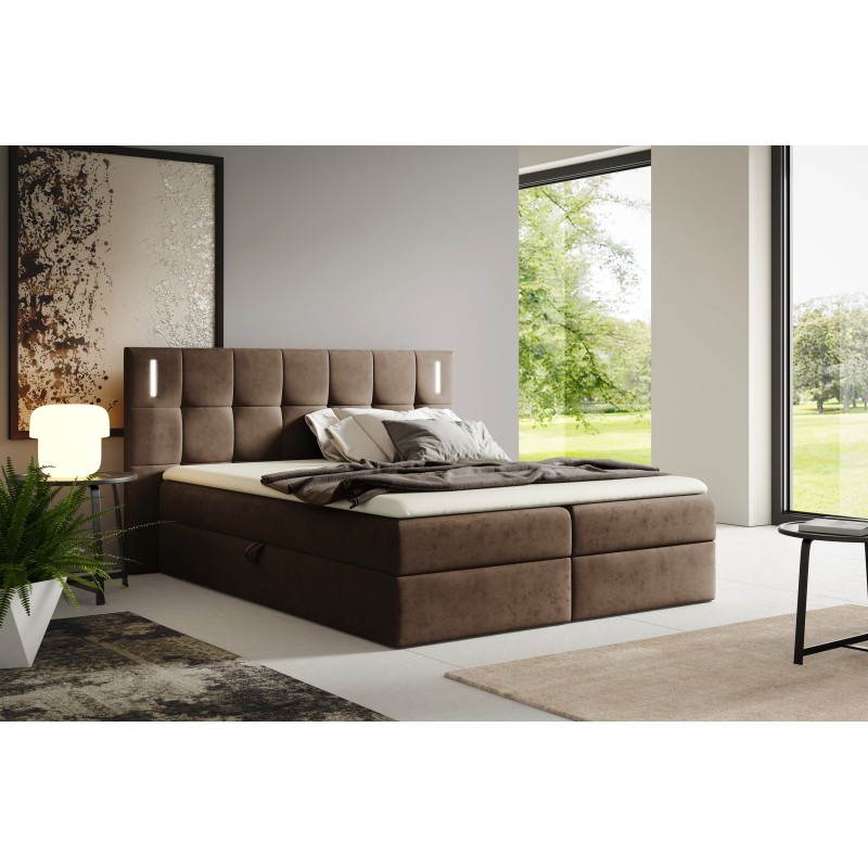 Valdi continental bed with sensory lighting, Fresh 4 fabric Valdi continental bed with sensory lighting, Fresh 4 fabric