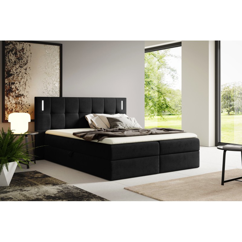 Valdi continental bed with sensory lighting in Fresh 17 fabric Valdi continental bed with sensory lighting in Fresh 17 fabric