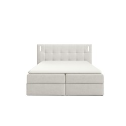 Valdi continental bed with sensor lighting, fabric Fresh 01 Valdi continental bed with sensor lighting, fabric Fresh 01