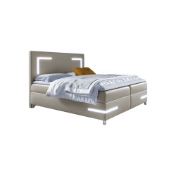 Cama continental Axero con iluminación led tela Soft 33 Cama continental Axero con iluminación led tela Soft 33