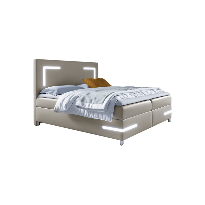 Axero continental bed with LED lighting, fabric Soft 33 Axero continental bed with LED lighting, fabric Soft 33