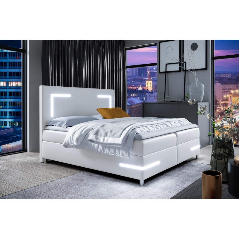 Axero continental bed with LED lighting, fabric Soft 17 Axero continental bed with LED lighting, fabric Soft 17