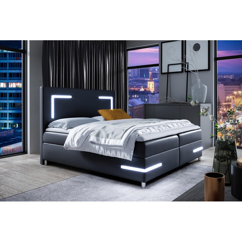 Axero continental bed with LED lighting, fabric Soft 11 Axero continental bed with LED lighting, fabric Soft 11