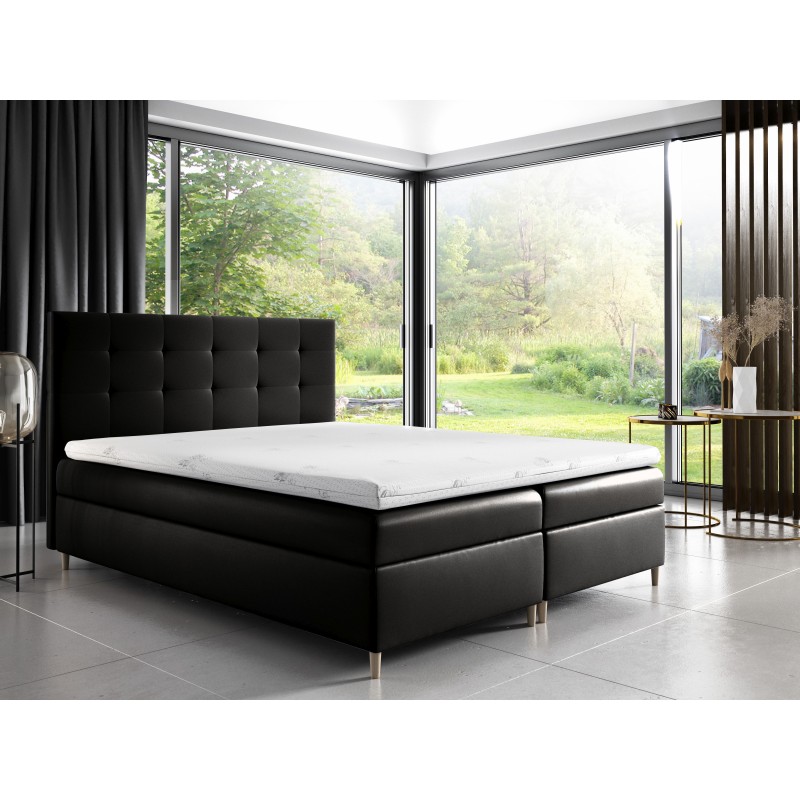 Continental bed Tivaro with bedding storage, fabric Soft 11 Continental bed Tivaro with bedding storage, fabric Soft 11
