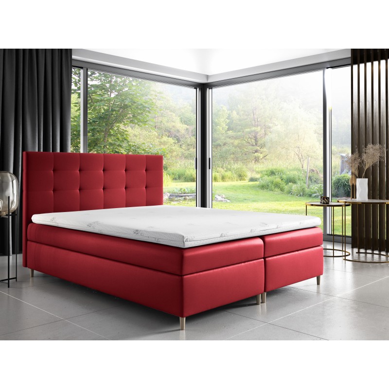 Tivaro continental bed with bedding storage in Soft 10 fabric