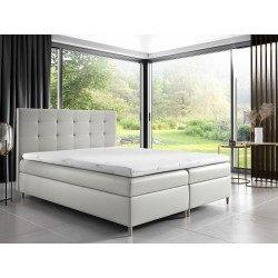 Tivaro continental bed with bedding storage in Soft 17 fabric Tivaro continental bed with bedding storage in Soft 17 fabric