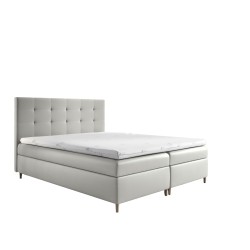 Tivaro continental bed with bedding storage in Soft 17 fabric Tivaro continental bed with bedding storage in Soft 17 fabric