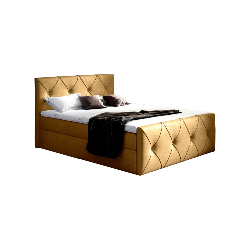 Virox Lux continental bed with a bedding container in Monolith 48 fabric Virox Lux continental bed with a bedding container in Monolith 48 fabric
