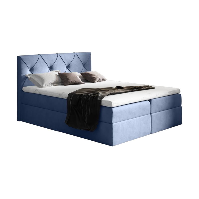 Continental bed Virox with bedding storage, fabric Matt Velvet 74 Continental bed Virox with bedding storage, fabric Matt Velvet 74