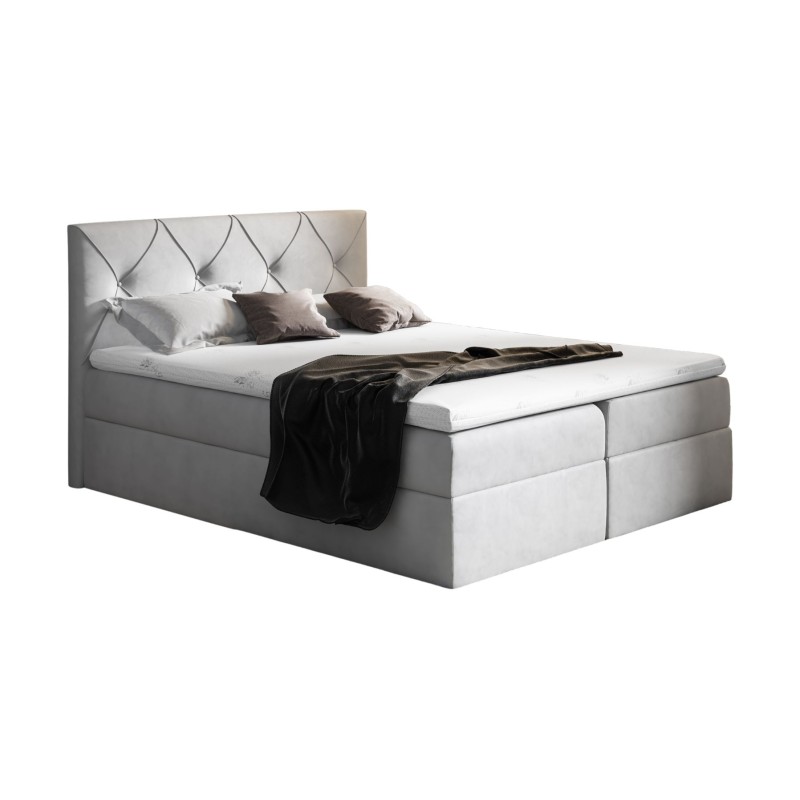 Virox continental bed with bedding storage, fabric Matt velvet 83 Virox continental bed with bedding storage, fabric Matt velvet 83