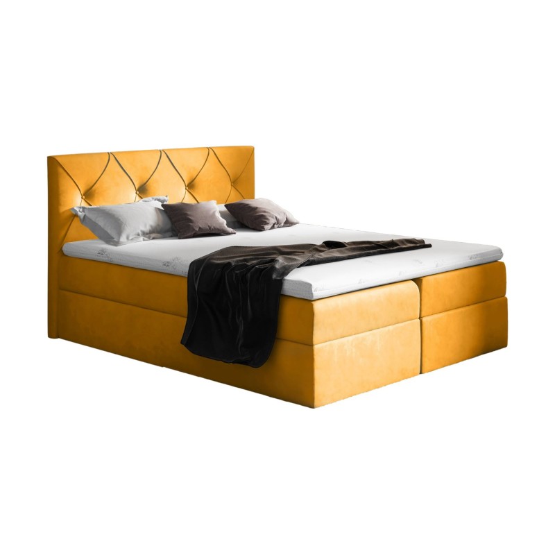Continental bed Virox with bedding storage, fabric Matt Velvet 48 Continental bed Virox with bedding storage, fabric Matt Velvet 48