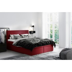 Nolivo continental bed with a bedding container in Riviera 61 fabric