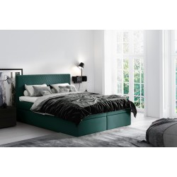 Nolivo continental bed with storage for bedding, fabric Riviera 38