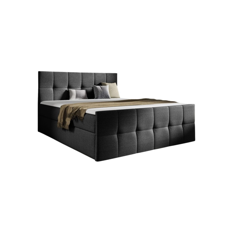 Aurevo continental bed with a storage container for bedding, fabric Inari 100 Aurevo continental bed with a storage container for bedding, fabric Inari 100