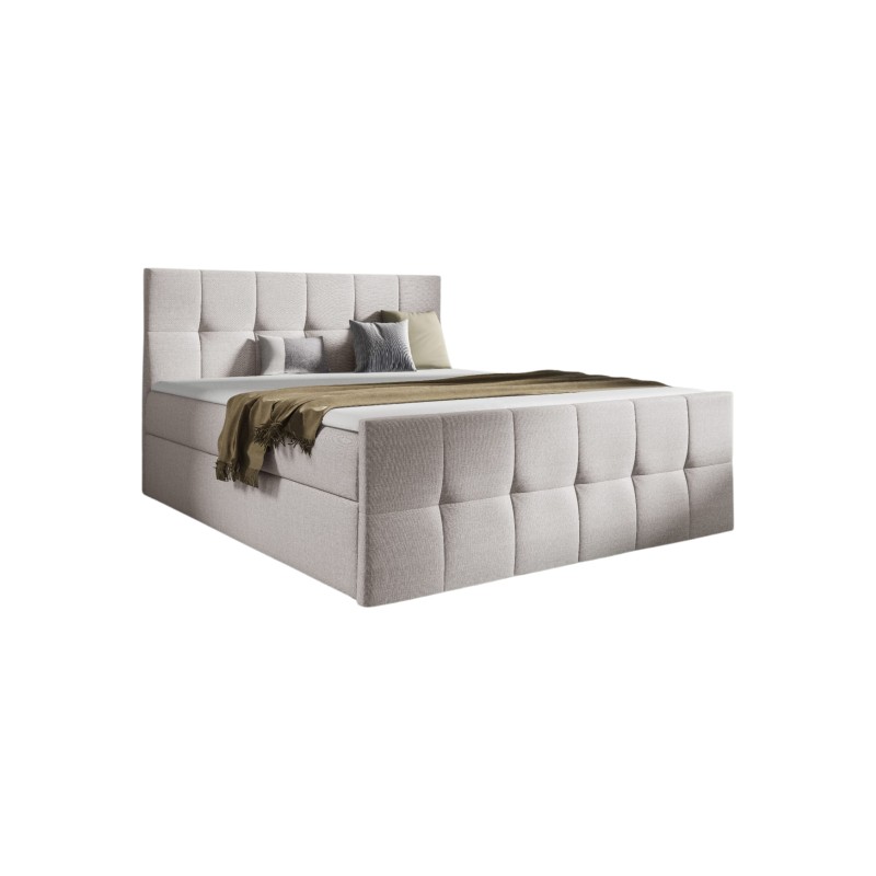 Aurevo continental bed with a storage container for bedding, fabric Inari 22 Aurevo continental bed with a storage container for bedding, fabric Inari 22