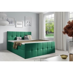 Aurevo continental bed with a bedding storage in Fancy 36 fabric
