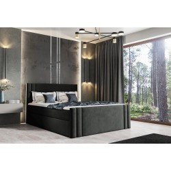 Континентальне ліжко Sovo з ящиком для білизни тканина Amor velvet 4322