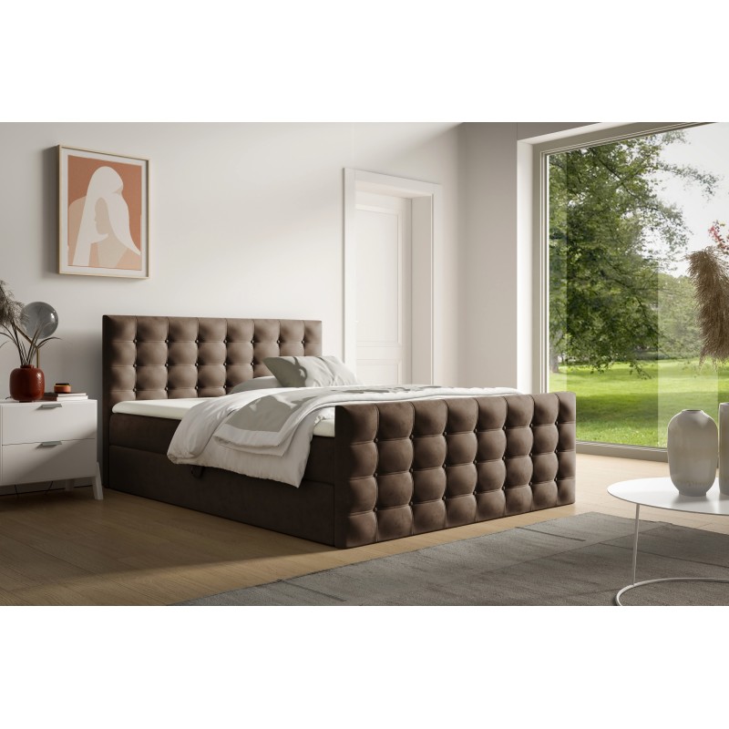 Evano Continental Bed Decorative quilting and bedding storage, Fresh 4 fabric