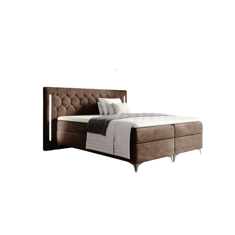 Arius Continental Bed Decorative tufting with LED lighting on the headboard fabric Fresh 04 Arius Continental Bed Decorative tufting with LED lighting on the headboard fabric Fresh 04