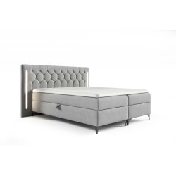 Kontinentalbett Arius Ziersteppungen mit LED-Beleuchtung am Kopfteil Stoff Fresh 32 Kontinentalbett Arius Ziersteppungen mit LED-Beleuchtung am Kopfteil Stoff Fresh 32