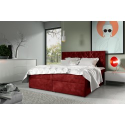 Zendo VII continental bed with a bedding container, fabric Fresh 8