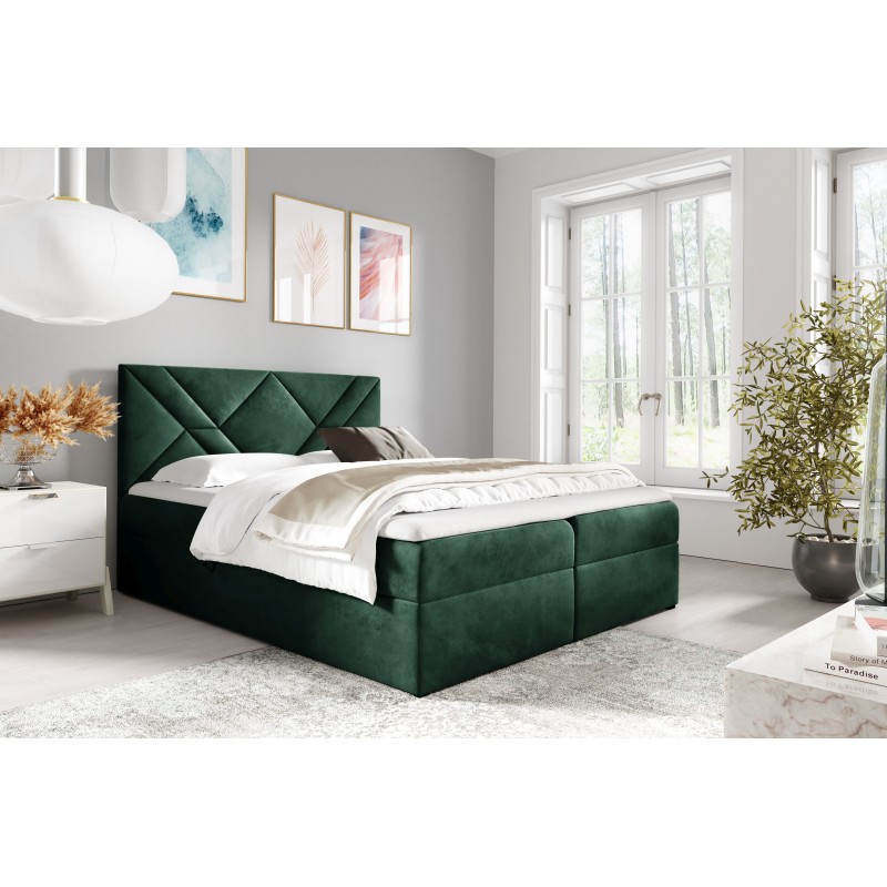 Zendo VI continental bed with bedding storage, fabric Fresh 13 Zendo VI continental bed with bedding storage, fabric Fresh 13
