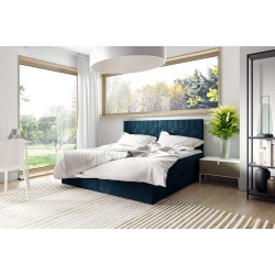 Zendo V continental bed with a bedding storage compartment, fabric Fresh 11